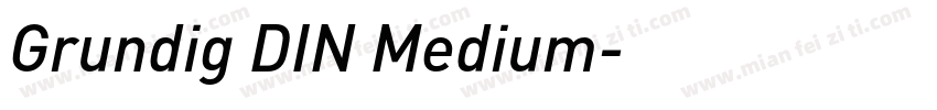 Grundig DIN Medium字体转换